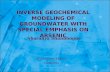 Inverse Geochemical modeling of groundwater with special emphasis on arsenic