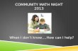 Community Math Night 2013