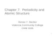 Chapter 7:  Periodicity and Atomic Structure