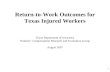Return-to-Work Outcomes for Texas Injured Workers