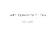 Party Organization In Texas