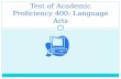 Test of Academic Proficiency 400: Language Arts