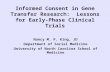 Informed Consent in Gene Transfer Research:  Lessons for Early-Phase Clinical Trials