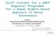 Draft Concept for a UNDP Regional Programme for a Human Rights-Based Approach to Water Governance