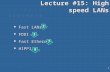 Lecture #15: High speed LANs