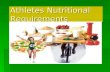Athletes Nutritional Requirements