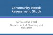 Community Needs Assessment Study