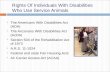 Rights Of Individuals With Disabilities Who Use Service Animals