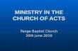 MINISTRY IN THE CHURCH OF ACTS