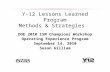 Y-12 Lessons Learned Program Methods & Strategies