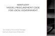 KENTUCKY MODEL PROCUREMENT CODE FOR LOCAL GOVERNMENT