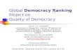 Global  Democracy Ranking  Project on Quality of Democracy