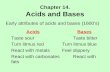 Chapter 14. Acids and Bases