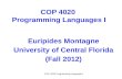 COP 4020  Programming Languages I