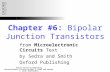 Chapter #6:  Bipolar Junction Transistors