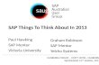 SAP Things To Think About In 2013