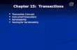 Chapter 15:  Transactions