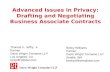 Advanced Issues in Privacy: Drafting and Negotiating Business Associate Contracts