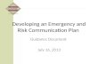 Developing an Emergency and Risk Communication Plan