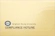 Compliance hotline