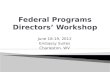 Federal Programs Directors’ Workshop