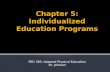 Chapter 5: Individualized Education Programs