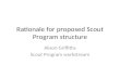 Rationale for proposed Scout Program structure