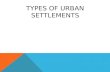 Types of urban settlements