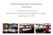 Trends Exploration Workshop  Summary