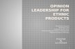 opinion leadership For ETHNIC PRODUCTS