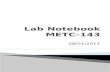 Lab Notebook METC-143