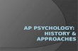 AP Psychology:  History & Approaches