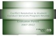 Conflict Resolution & Student Conduct Services Program Review