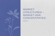 Market structures – market and concentrated