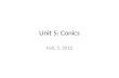 Unit 5: Conics