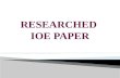 RESEARCHED  IOE PAPER