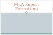 MLA Report Formatting