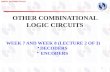 OTHER COMBINATIONAL LOGIC CIRCUITS