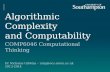 Algorithmic Complexity  and Computability