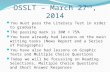 OSSLT – March 27 th , 2014