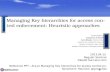Managing Key hierarchies for access control enforcement: Heuristic approaches