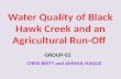 Water Quality of Black Hawk Creek and an Agricultural Run-Off