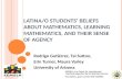 Latina/o Students’ Beliefs about Mathematics, Learning Mathematics, and their Sense of Agency
