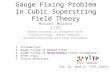 Gauge Fixing Problem in Cubic Superstring Field Theory
