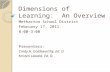 Dimensions  of Learning:  An Overview