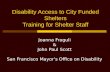 Disability Access to City Funded Shelters Training for Shelter Staff