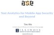 Text Analytics for Mobile App Security and Beyond