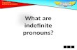 What are indefinite pronouns?