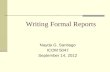 Writing Formal Reports