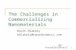 The Challenges in Commercializing Nanomaterials